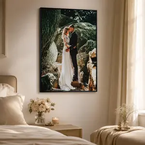 BARLEY ONE Click Shop Chat, Send Photo, Custom Canvas Prints: Personalized Photo On Canvas, Transform Your Photos into Stunning Wall Art, Digitally Printed Photo To Canvas, Ideal for Home Decor Gifts, Mother's Day Gift Keepsakes, Custom Family Gift