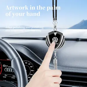 Car Trim Metal Badges, Rearview Mirror Suspension Decorative Accessories Are Suitable For Volkswagen VW GTI Golf 5 6 7 Mk4 Mk5 Mk6 Polo Passat B5 B6 B7 Scirocco Jetta Tiguan CC Touareg Beetle Rline R Touran Bora