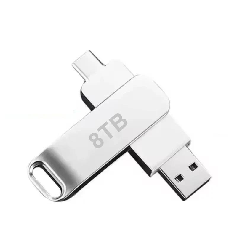16TB USB 3.2 Flash Drive Metal High-Speed Pen Drive 8TB 4TB Waterproof Type-C USB Pen Drive For Computer Storage Devices