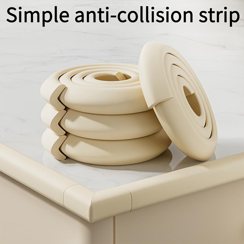 Corner corner protector - made of durable rubber, easy to install, effectively prevents scratches, stabilizes furniture position, scratch-proof protective cover, 78.74-inch soft corner protector, household coffee table corner hemming