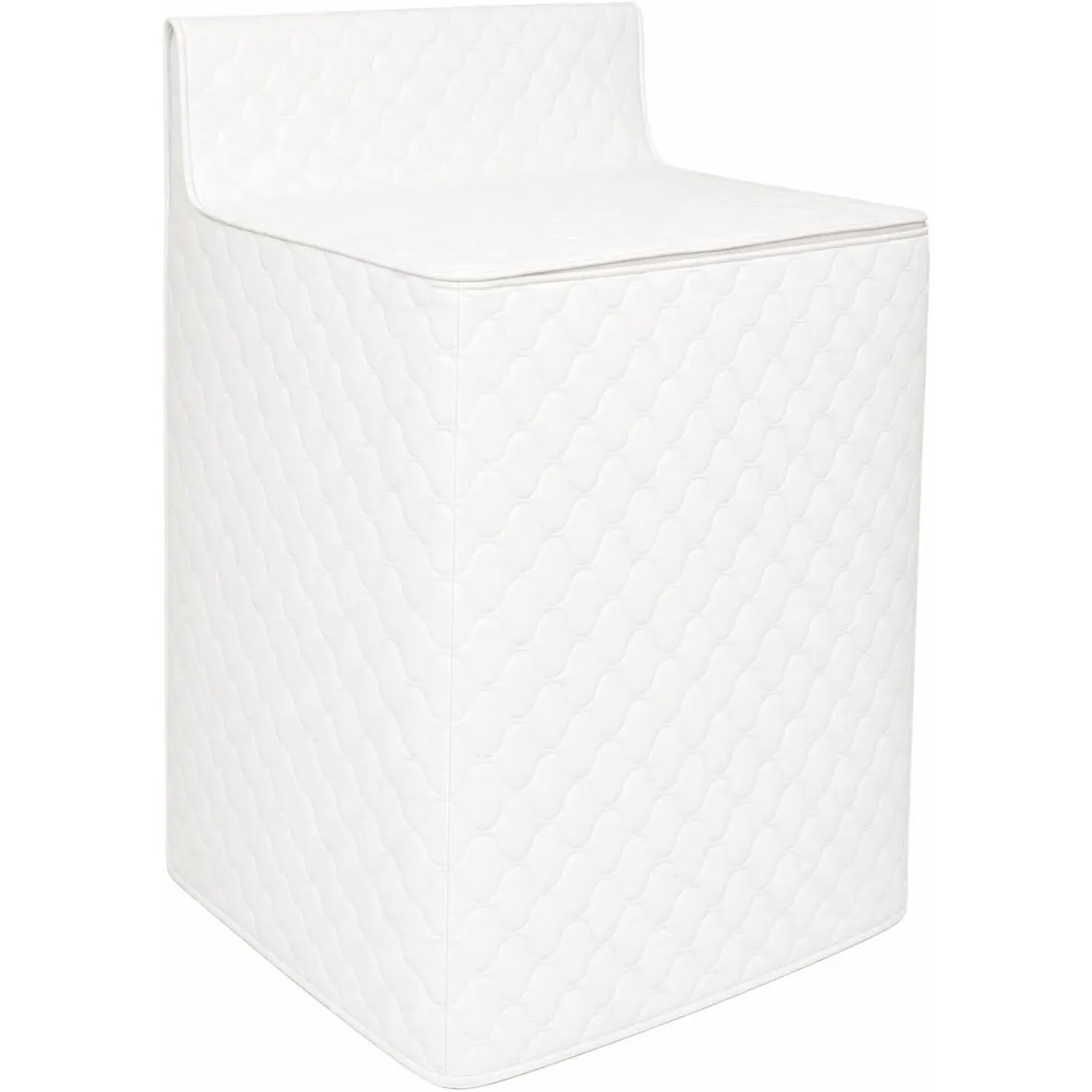 Washing Machine Cover Waterproof Heavyweight Zippered and Quilted PEVA (White)
