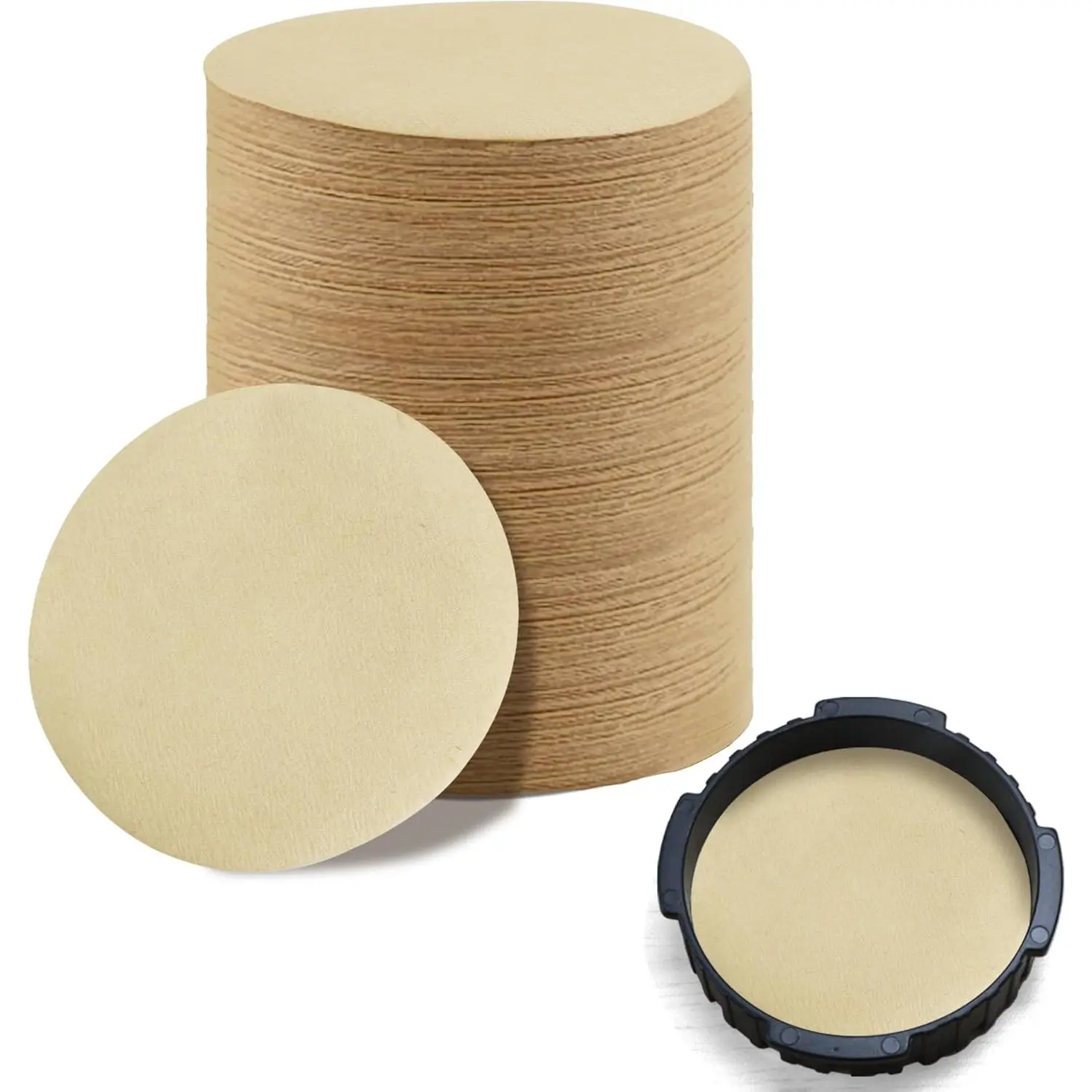 1000 count Brown Paper Round Coffee Filters for AeroPress Coffee Makers | , Unbleached for AeroPress Filters, Easy-Clean, Effortless Use, No-Trimming for AeroPress Go/Clear