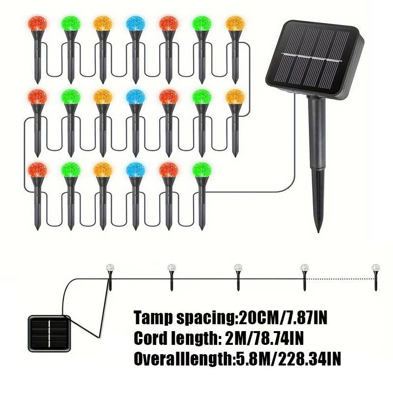 Solar Powered LED Light, 1 Count Waterproof LED Light, Outdoor Decorative Light for Garden, Yard, Lawn, Party, Wedding, Festival, Solar Garden Lights
