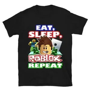 Eat, Sleep, Roblox Repeat Roblox Shirt Showcasing Nostalgic and Iconic Gaming Artwork,graphic,automotive,enthusiast,joe,t-shirt,unisex,tee casual crewneck