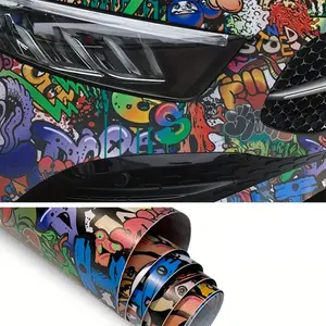 Car Fashion Cartoon Letter Graffiti Sticker – Creativity Bomb Vinyl Wrap Film for Cars, Motorcycles, Scooters, Bikes, Laptops & Helmets, Bubble Free Air Release Technology, Easy to Apply & Remove, Waterproof & Sunproof, DIY Decal for Teens & Adults