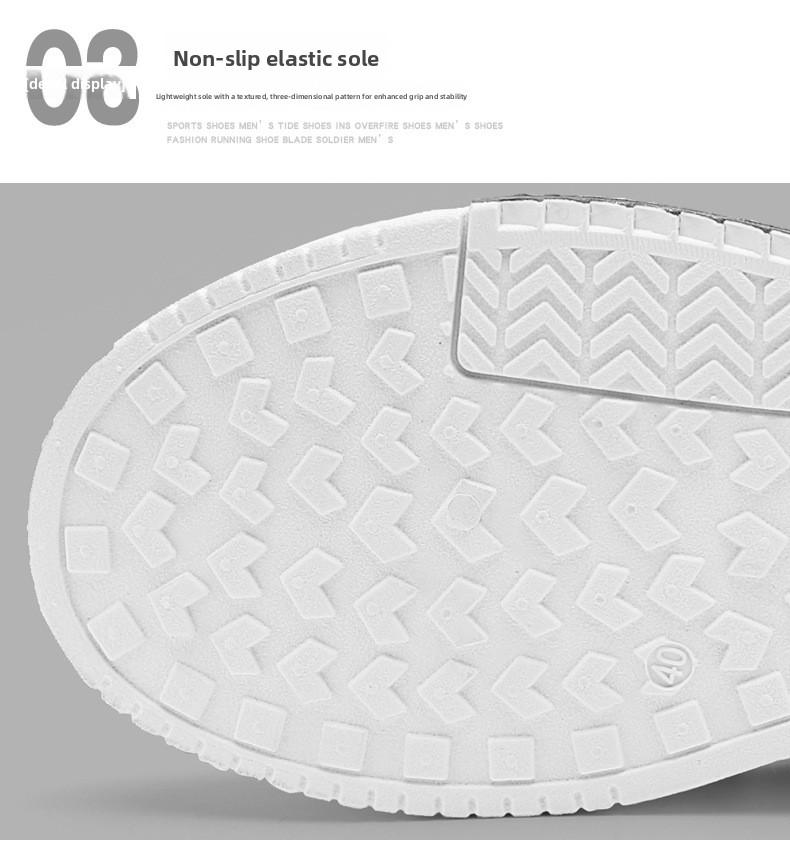 Plus-size men's shoes 2026 new spring sneakers, trendy versatile soft-soled sports casual white shoes