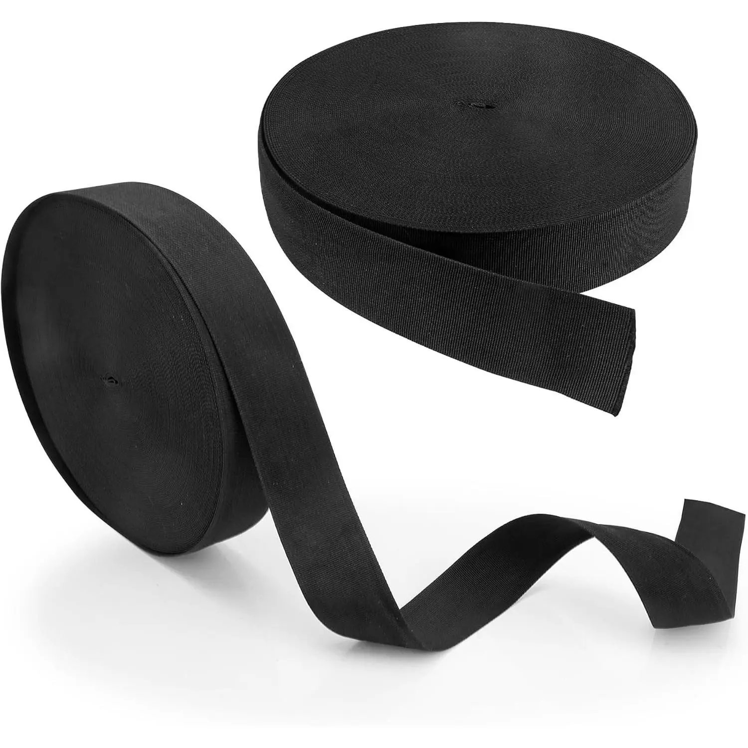 2 Inch 50 Yards Thickened Heavy Duty Black Nylon Webbing Strapping Ideal for Dog Leash, Collars, Seat Belt, Backpack, Outdoor DIY and Gear Repair