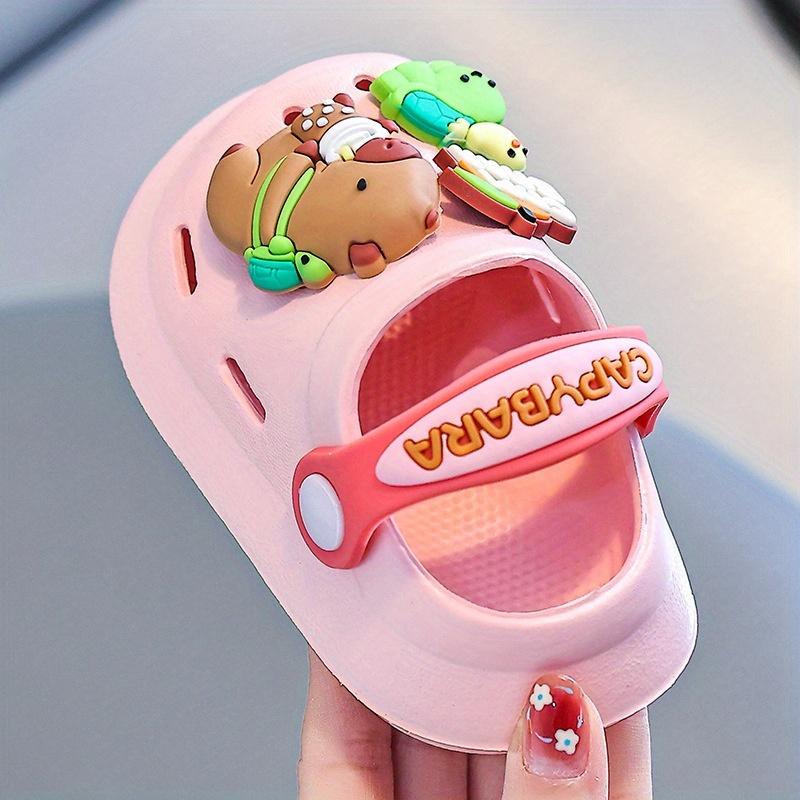 1 Pair of Cute Capybara Closed Toe Slip-