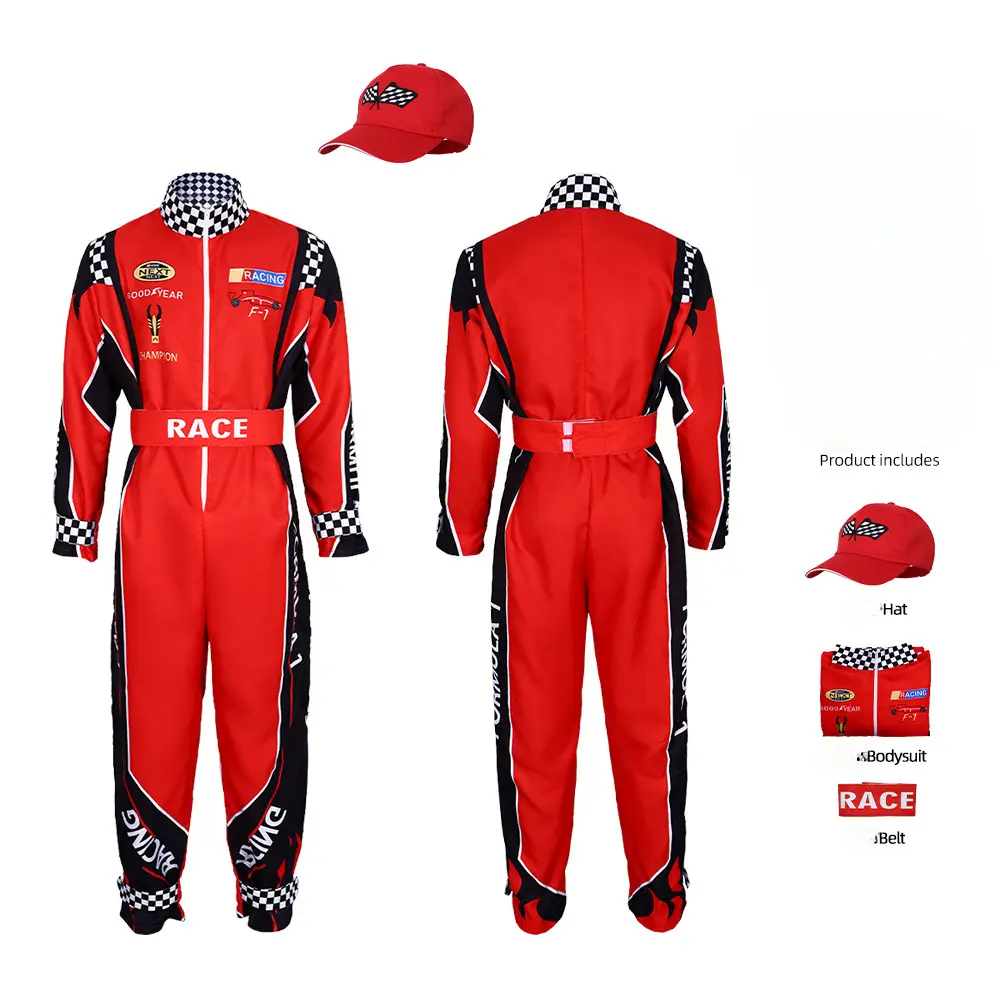 Kids' Kart Racing Jumpsuit - Cosplay Costume, Competition Outfit for Themed Party & Outdoor Sports Suit