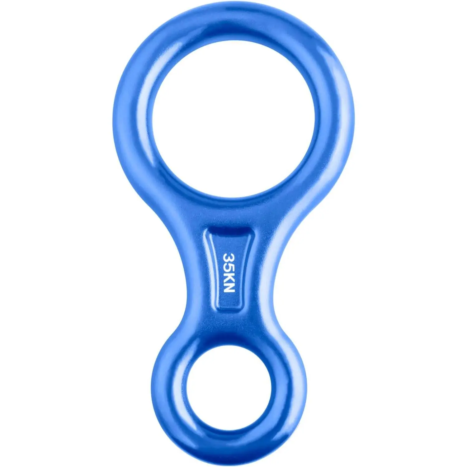 A7075 Alum. Rock Climbing Figure 8 Descender - 35kN Load, 50kN Bent Ear Rigging Plate, Brake Control Rappelling Device for Belaying, Tree Climbing