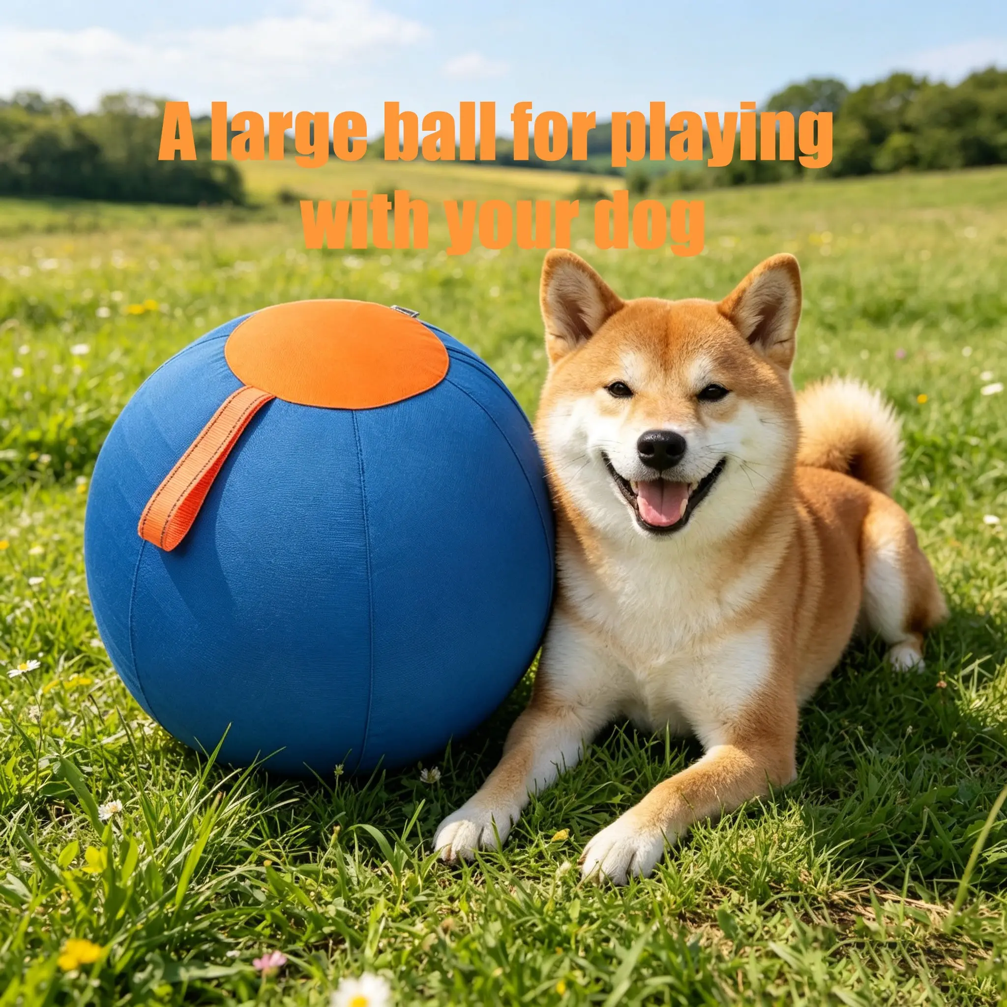 Pet Dog Toy, Inflatable Elastic Inner Ball Chase Toy, Interactive Two-Color Ball, Not Suitable for Chewing, Fun Pet Playtime