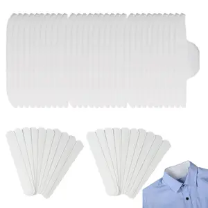 50 Pack Disposable Self-Adhesive Collar Protector Sweat Pads Neck Liner for Men Women Summer, Fits Shirts Hats Cuffs