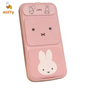 Pink Miffy Phone Shell Suitable for Iphone 16 15 14 13 Anti Drop Phone Case Creative Foldable Stand Anime Accessories Girl Gifts