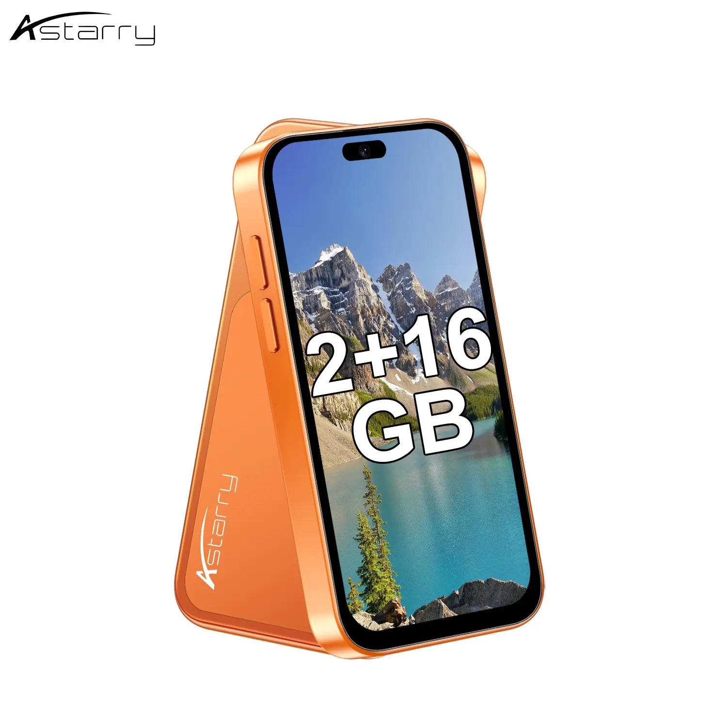 Astarry-XS17 PRO smartphone, 3.75-inch small screen, 2GB RAM + 16GB storage, Bluetooth/WiFi, 2MP rear camera, Android 10.0 processor, 4-core processor, dual SIM cards, child-friendly mini phone, portable, side-mounted camera for one-click photo taking.