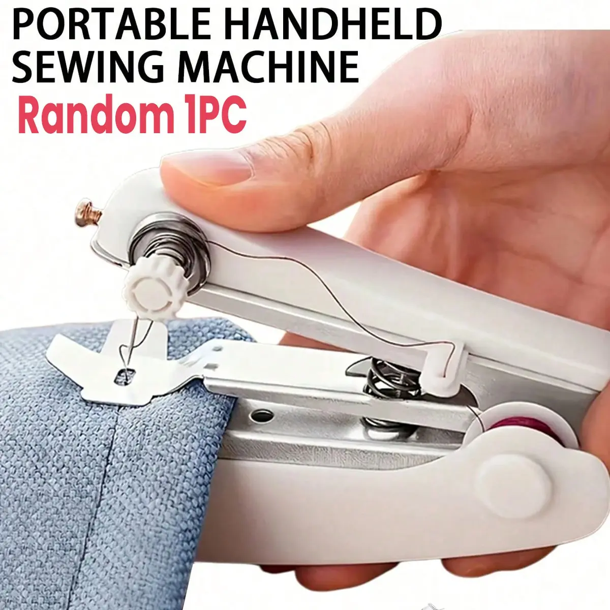 Portable Handheld Sewing Machine Set, Includes 1 Mini Portable Sewing Machine and 2 Free Accessories, Easy to Use, Ideal for Home Crafts, Beginner Sewing Machine