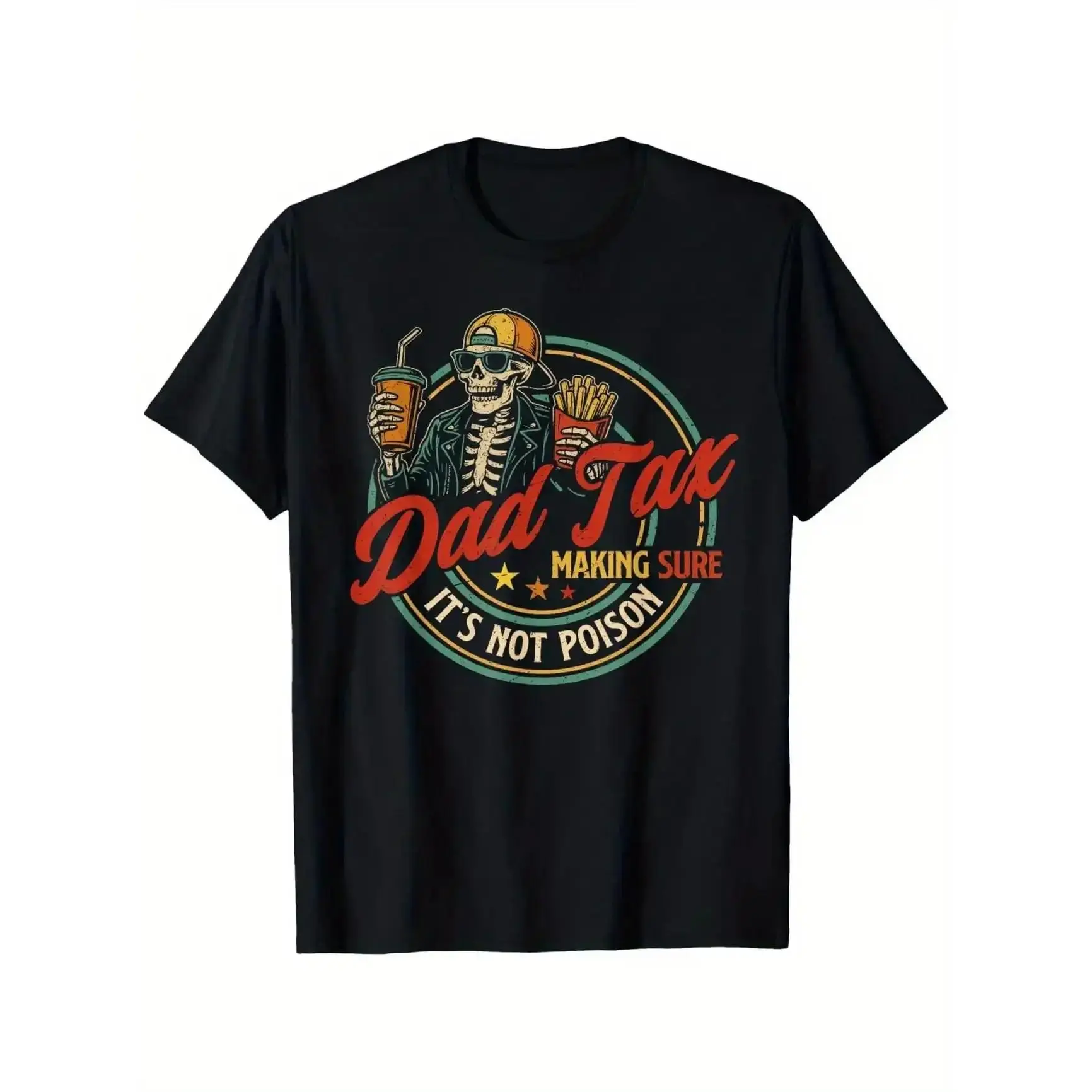 100% Cotton Dad Tax Making Sure It's Not Poison Funny Fathers Day Men T-Shirt for Men Women Couple Trendy Tops Short Sleeve, Street Style Short Sleeve Tee, Comfort Tee, Casual Summer Tee, Must-have Fashionable Tee