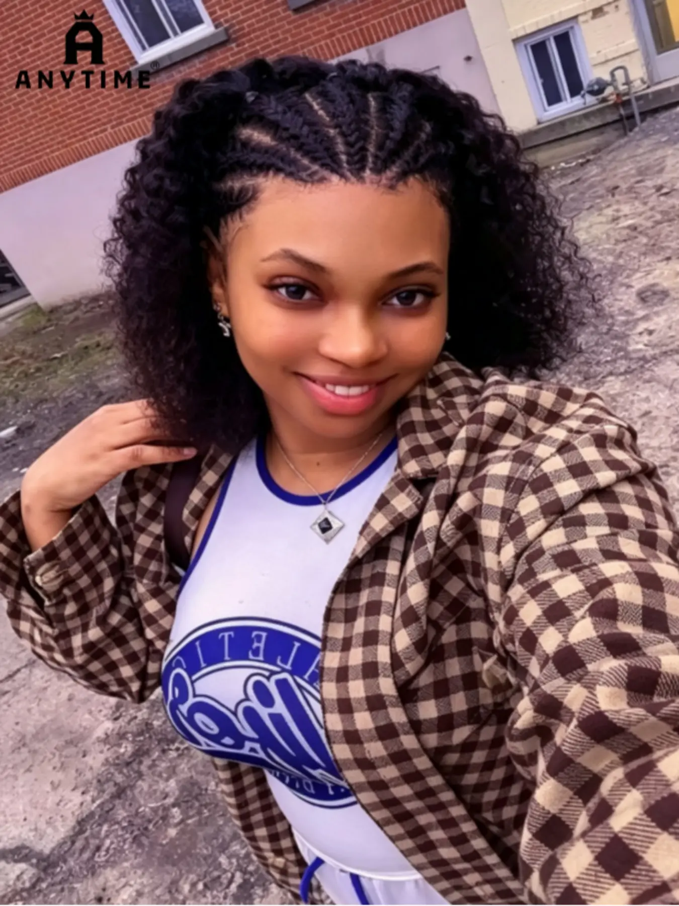 Curly Bob Wig, High-Quality Synthetic Lace Fiber Wig, 13x4 Lace Front Wig, Suitable for Women, Quickwig Braided Wig, Pre-Styled Cornrow Wig