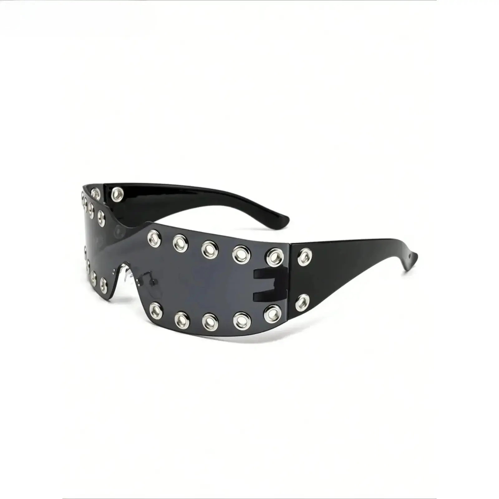 Unisex Y2K Frameless Cyberpunk Sunglasses, stylish aesthetic eyewear. Perfect for streetwear, parties, travel, photoshoots, daily looks and various occasions.