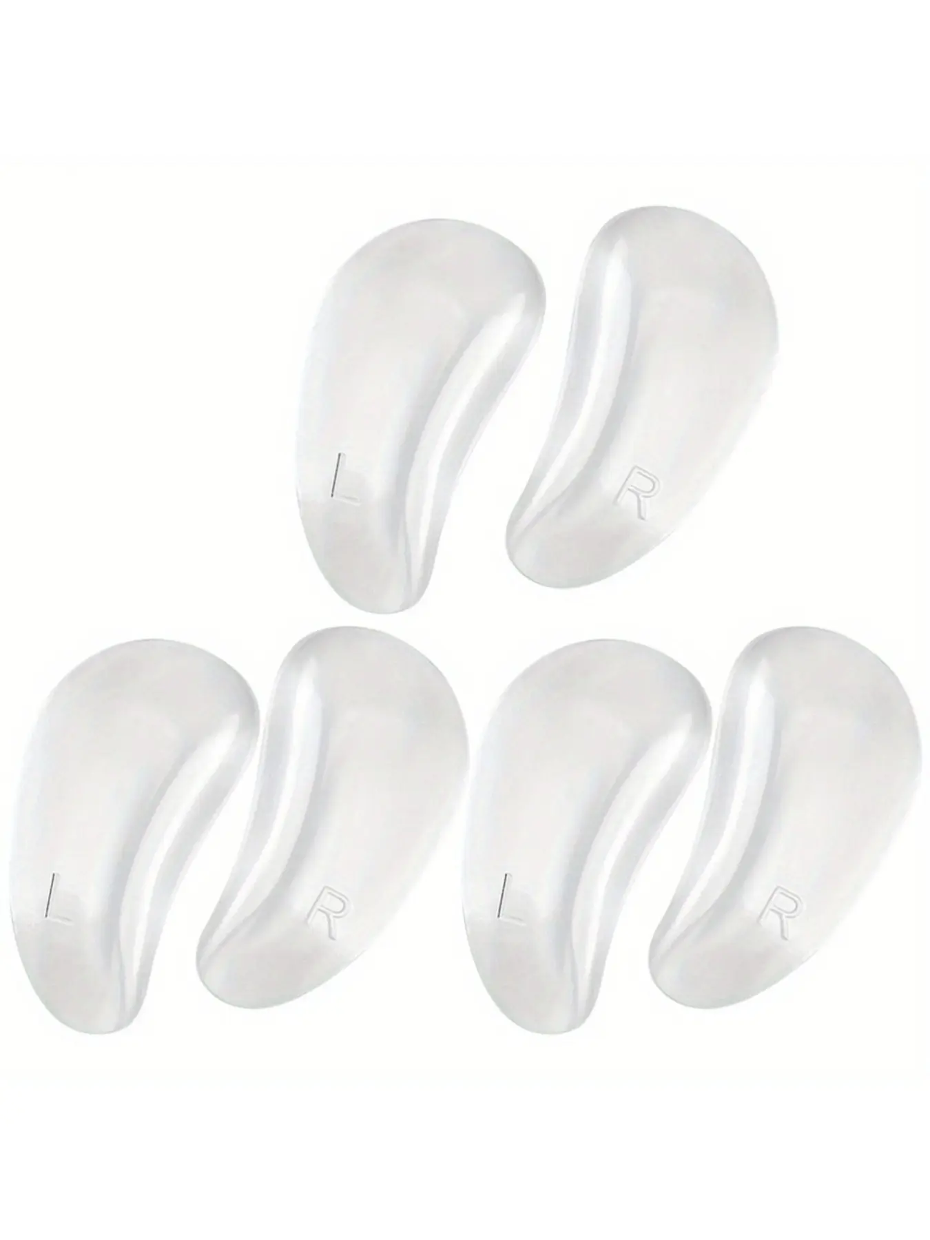 3 Pairs of Insoles and Heel Pads, Arch Support, Silicone, Thickened, Adult Flat Feet, Sole Support, Sports, Transparent Sole Pads