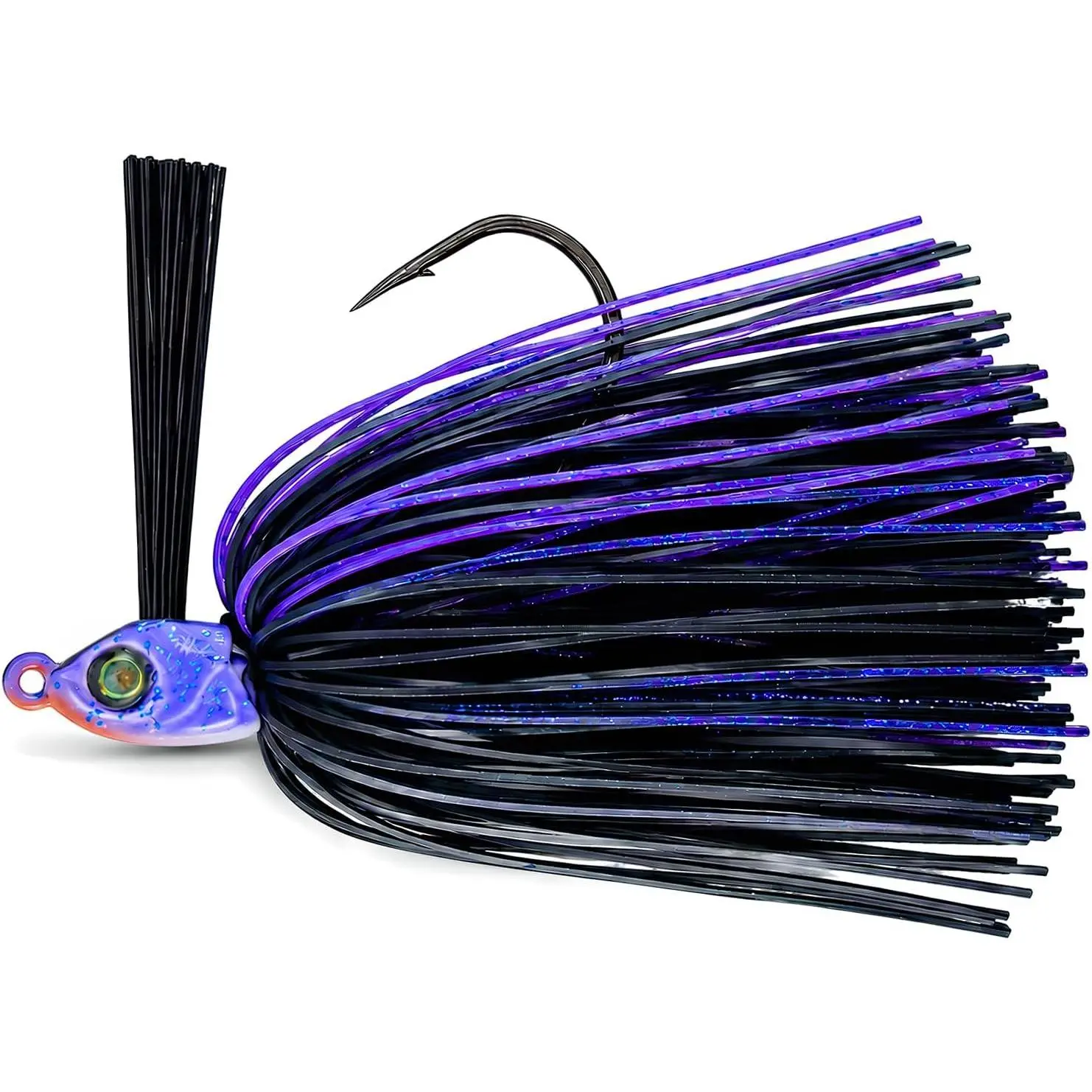 4 Pack Weedless Swim Jigs for Bass Fishing, Skirted Fishing Jig  Lures with  Skirt & Fiber Weed Guard, Freshwater Bass Jigs for Pike, Trout, Walleye, Muskie and
