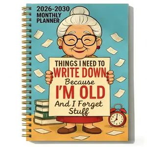 2026-2030 Monthly Planner/Calendar - January 2026 to December 2030, 5-Year Monthly Planner, Grandma's Planner Theme Cover Design, Yearly and Daily Calendar Planning, Monthly Tabs, 60-Month Calendar, 5.5 x 8.3 inches, Thick Paper, Elastic Cover, Durable Do