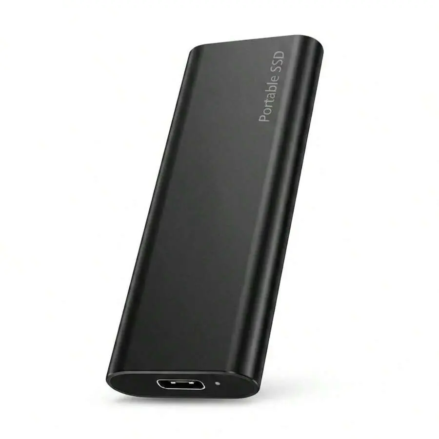 1TBPortable SSD Solid State Drive Type-C External Drive, Ultra Slim External HDD Store USB 3.0 Creators, Gaming, Compatible With  Phone, PC