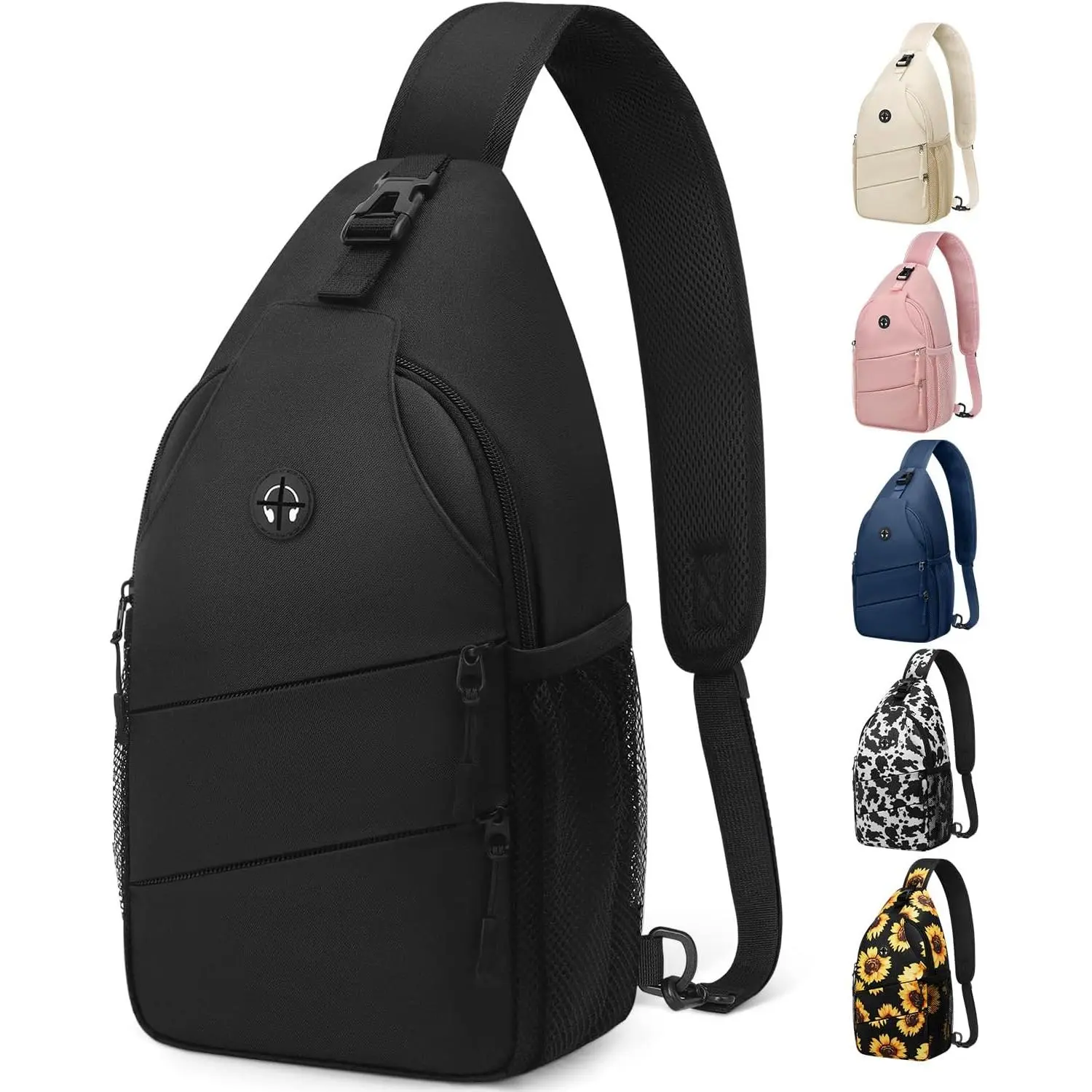 Crossbody Bags for Women Men Trendy Sling Bag Bakcount Casual Chest Bag with Convertible Shoulder Strap