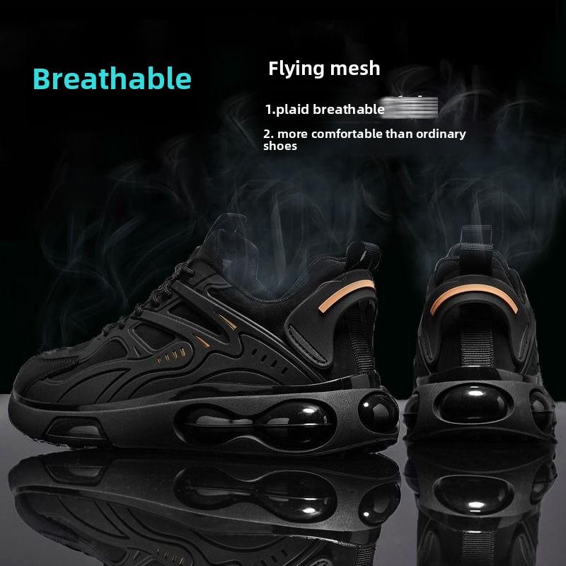 Men's Shoes 2026 Spring and Autumn New Breathable Shoes Men's Trendy Versatile Thick-Soled Casual Sports Shoes Mesh Dad Shoes