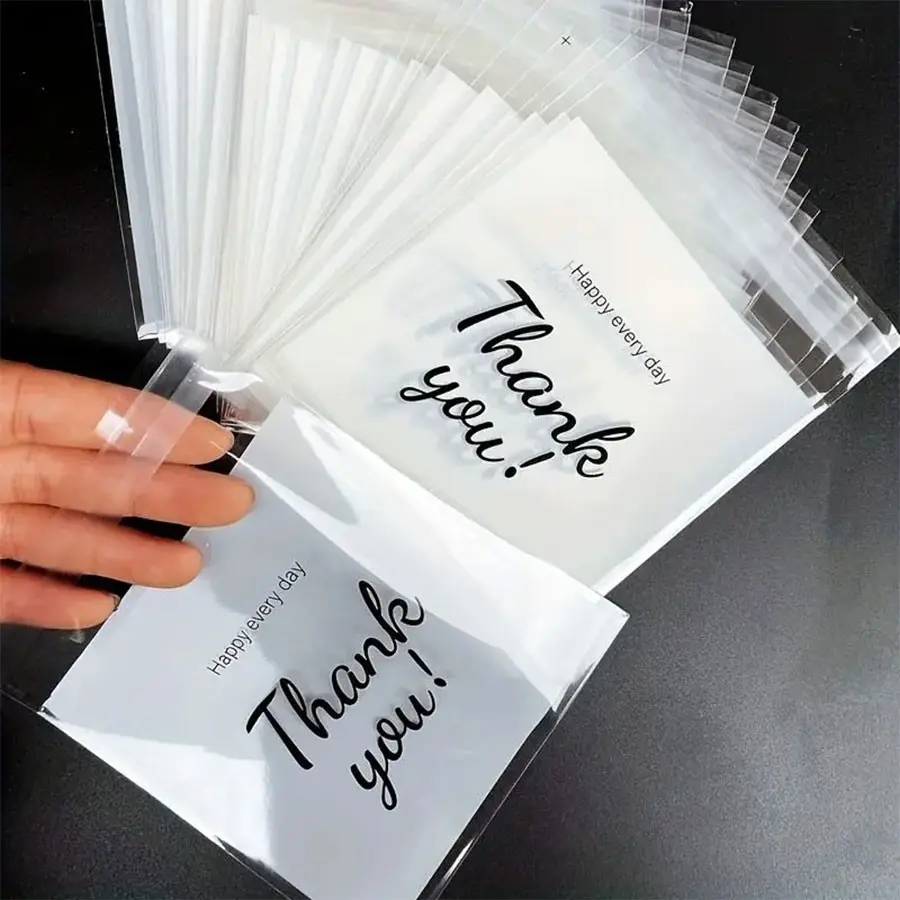 Self-Adhesive Seal Bags, 50 Pieces/set, Printed Cookie Pouches, Gift Wrapping Supplies, Candy Packaging, Decorative Accessories