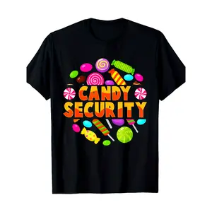 Women's Candyland Theme Unisex T-Shirt - 100% Cotton, Vintage Cartoon Character Print, Digital Heat Transfer Printing, Loose Round Neck, Short Sleeve, Casual Apparel for Theme Parties, Everyday Wear Street Style