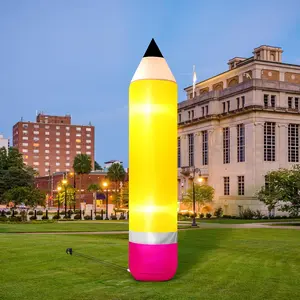 6ft Inflatable Pencil Graduation Welcome Back to School Outdoor Decorations LED Blow up Pencil Inflatable Large for Preschool Kindergarten School Yard Garden Decor Outdoor Photo Propsfidget toys