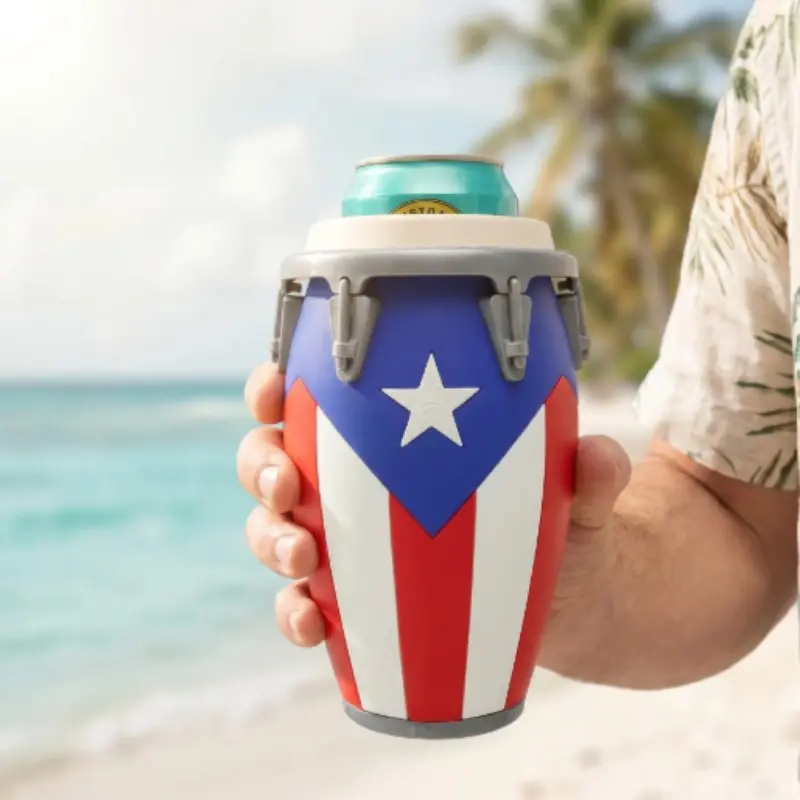 Conga Style Can Holder, 3D Printed 12oz Can Stand, Portable Drink Carrier, Unique Beverage Rack, Perfect for Parties and Festivals