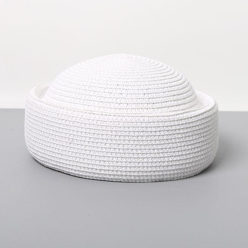2026 New Summer Japanese Retro Artistic Painter Berets Pillbox Hat Woven Paper Straw Sun Hats Women Circle Concave Top Straw Hat