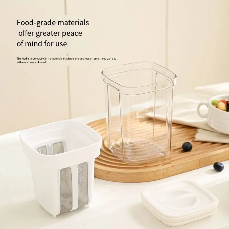 Greek Yogurt Separator, Large Capacity Yogurt Filter, BPA-Free, Suitable for Juice, Yogurt, Kefir, Tofu, Cheese, Food Grade Material