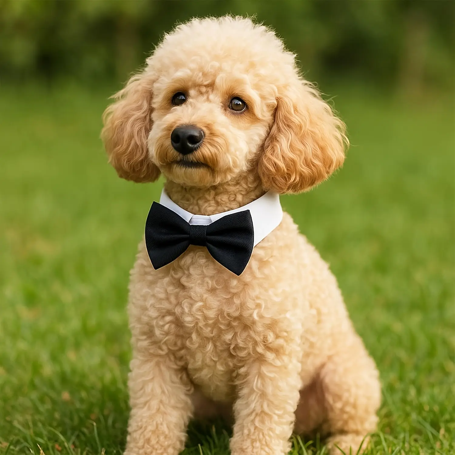 Adjustable Black & White Bow Tie Collar for Small Dogs & Cats - Machine Washable Pet Formal Neckwear with Closure, All-Season Elegant Design for Weddings, Parties & Pho Shoots, Dog Bow Tie, Party Pet Attire, Classic Pet Accessory, Durable Pet Wear