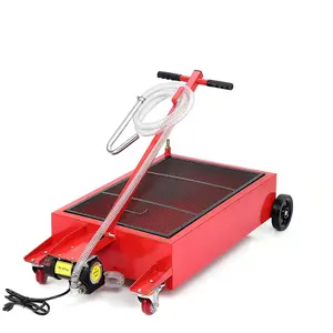 GARVEE20 Gallon Electric Oil Drain Cart with 110V Pump, 8FT Hose, and Folding Handle - Low Profile Rolling Fluid Extractor for Cars, Trucks, RVs, and Fleet Maintenance - Heavy Duty Steel Construction