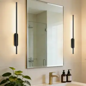 2-Pack Modern Linear LED Wall Lights, Rechargeable, Timer, Magnetic, for Living Room, Kitchen, Bedroom, Hallway, Cafe, Restaurant, Office