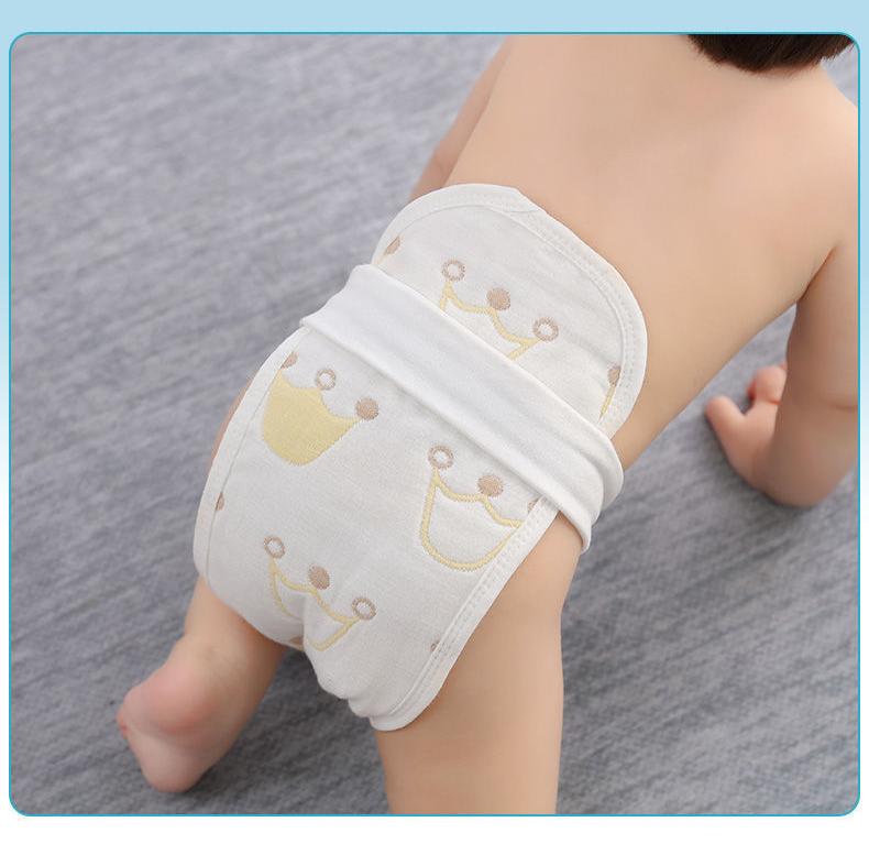 Baby diaper cotton gauze washable diaper newborn peanut-shaped washable diaper baby cotton gauze cloth