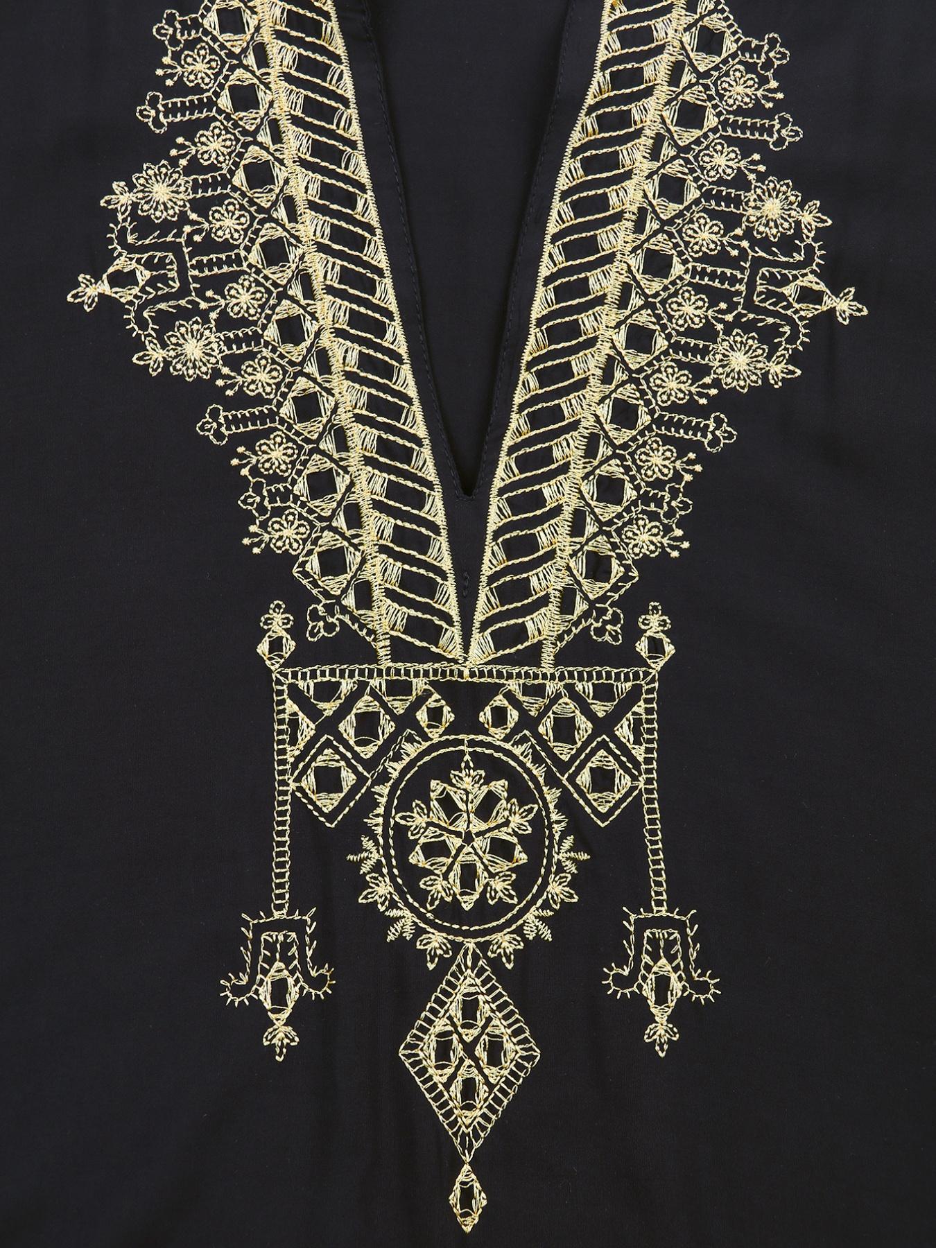 2026Plus Size Ethnic Pattern Embroidered Split Kaftan Dress, Boho Notched Neck Batwing Sleeve Long Dress, Summer Clothing, Women'S Summer Clothes, Modest Clothing Caftan Robe, Muslim Women Gowns, Modesty Muslim Clothing..