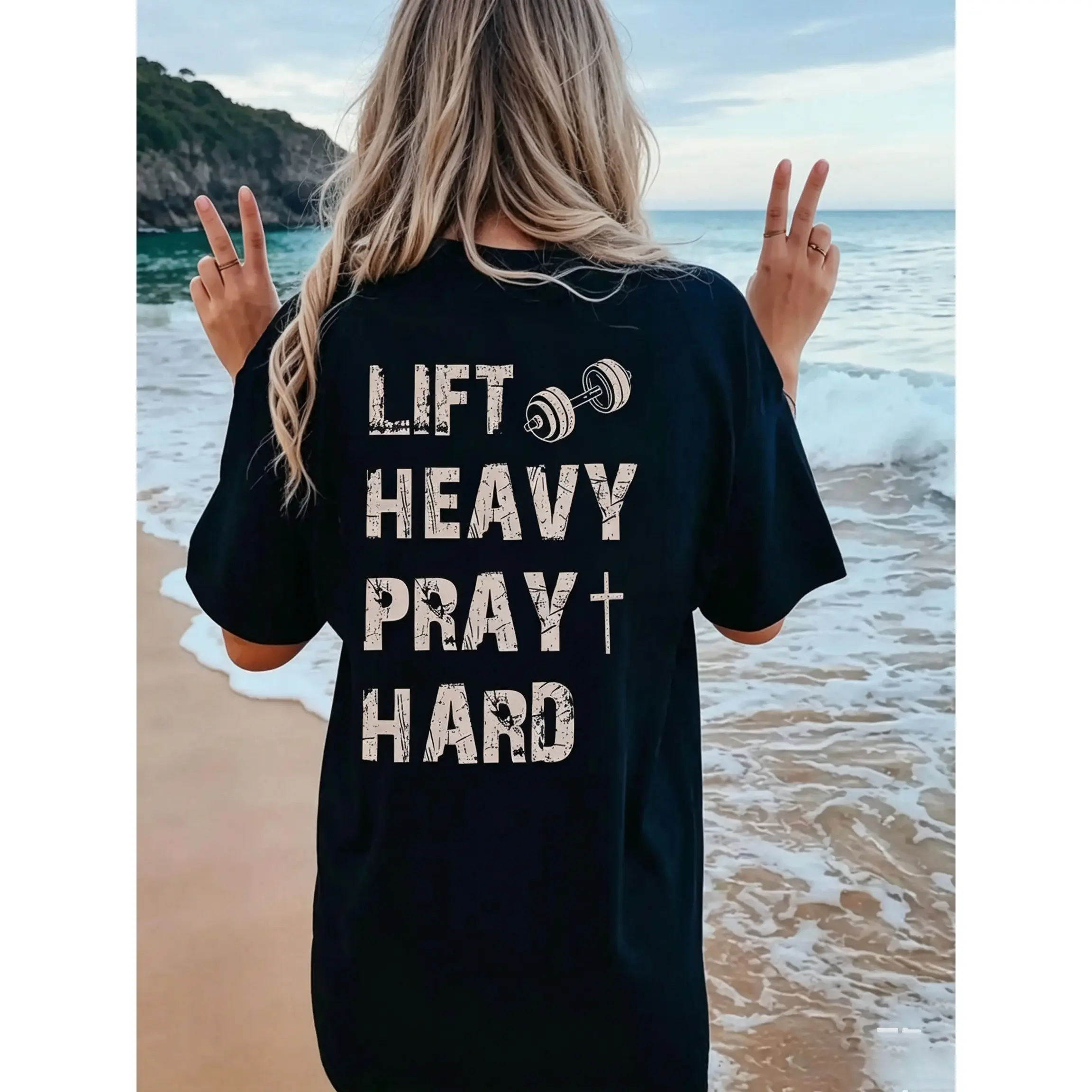 Lift Heavy Pray Hard  Shirt, Motivational Fitness Tee, Workout Gym Shirt, Christian Gym Shirt