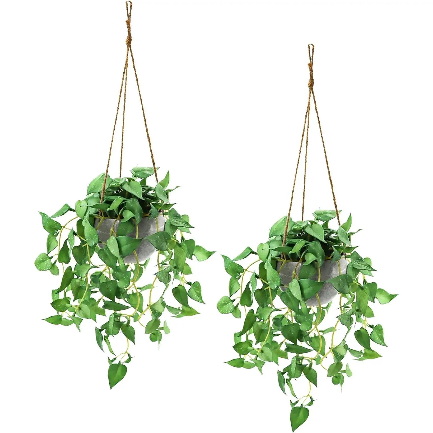 2 Pack     with Pots for Indoor Outdoor | Artificial  , Faux Anthurium Leaf Basket for Wall  Room Decor Indoor Outdoor, No assembly required