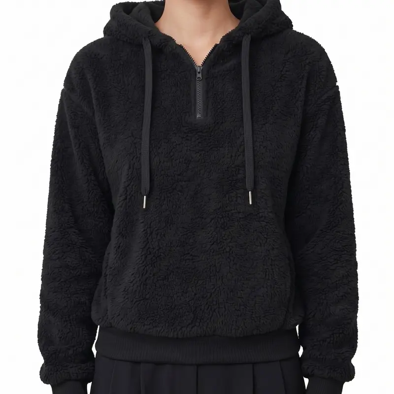 Women's Long-Sleeve Hooded Knit Sweater for Vacation Outfits and Winter Wear