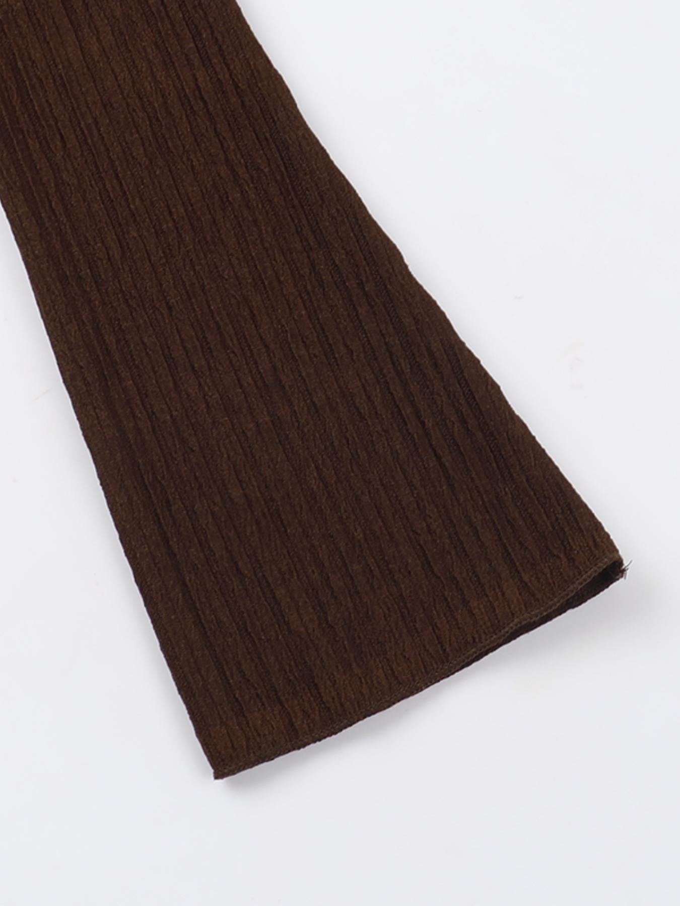 Women's Plain Lace Up Flounce Sleeve Dress, Elegant Square Neck Long Sleeve A Line Dress for Spring & Fall, Women's Clothing for Daily Wear