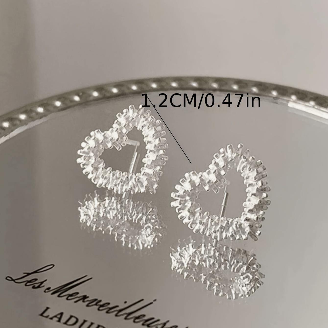 1Pair Heart Irregular Earrings Lovely Stud Earrings Luxury Jewelry Gifts For Women