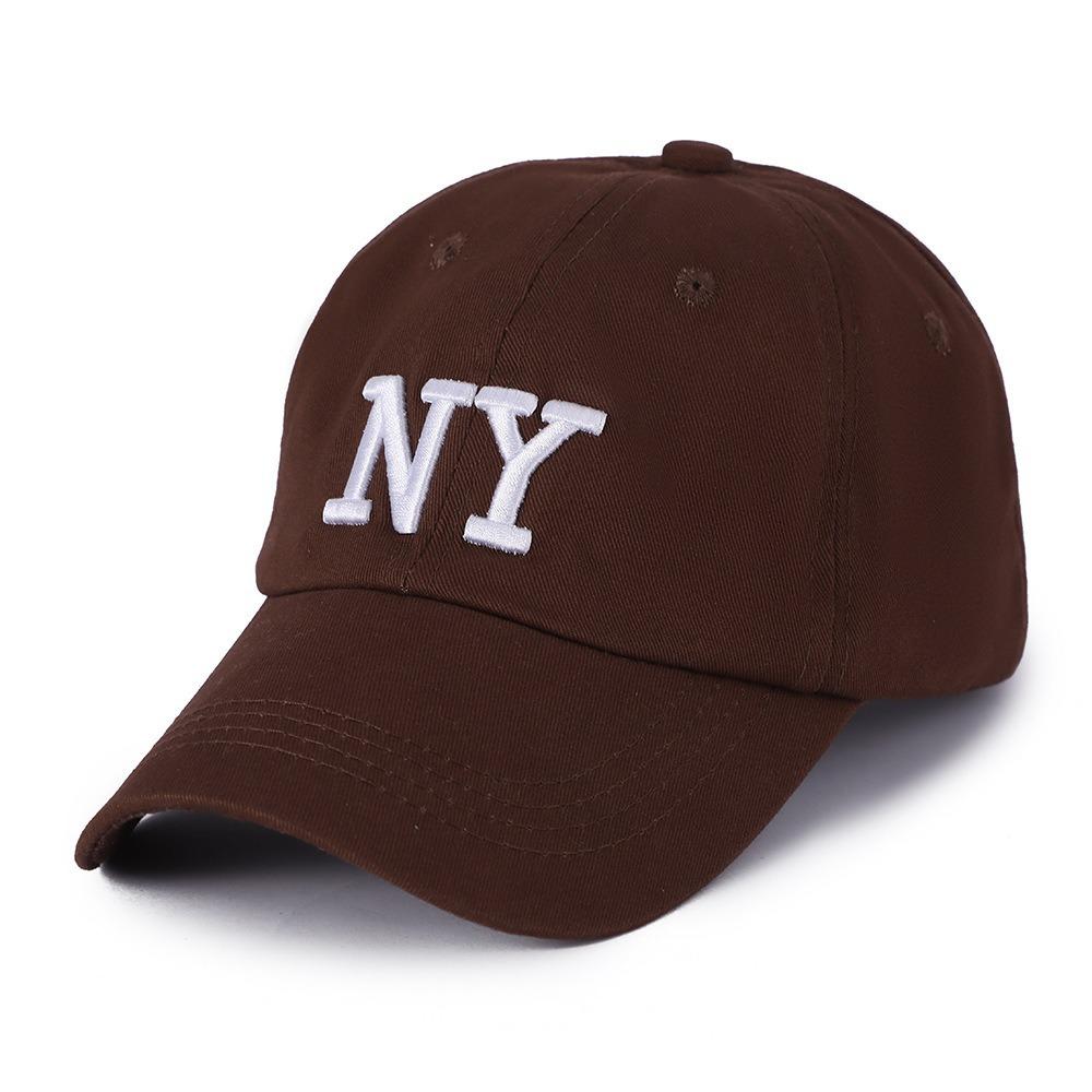 Sun protection baseball cap for large head circumference, casual NY letter sports sun hat, versatile for daily use, adult duckbill cap wholesale