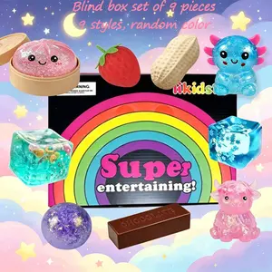 9-Piece Malt Sugar Series Stress Relief Toys, Slow Rebound, Soft Texture, Ideal for Home Office School Parties, Unisex Gift