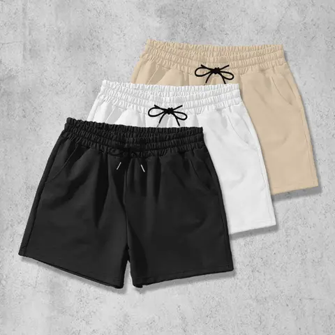 Men's Solid Color Drawstring Waist Shorts, Loose Casual Comfy Breathable Pocket Shorts for Daily Wear, Men's All-Match Bottom for All Seasons, Elastic Loose Shorts, Plain Casual Shorts