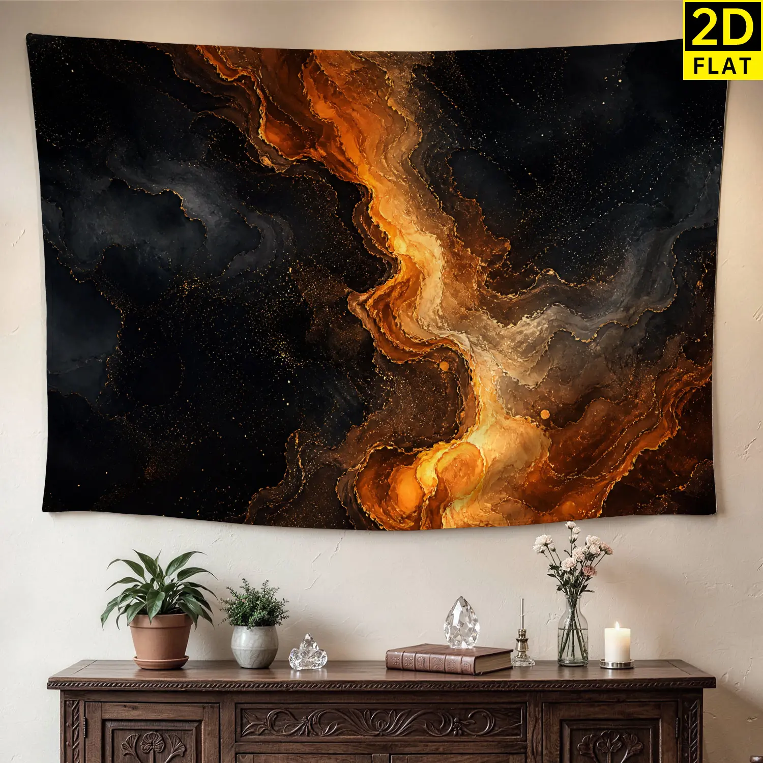 Abstract Gold Black Marble Texture Wall tapestry,Large size Printed Horizontal Tapestry blanket,Polyester Fabric Wall Hanging for living room,bedroom,No Installation Required,Indoor,Outdoor,Gift for Family and Friends