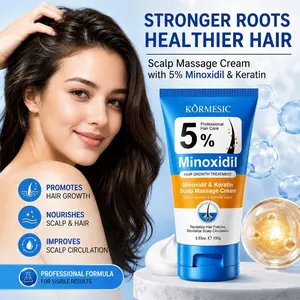 🔥KORMESIC 5% Minoxidil Scalp Massage Cream 100g, New Upgraded Formula ! Nourish hair roots, strengthen strands and reduce breakage. Soothe scalp and improve dry frizzy hair. Keratin helps repair hair, mild texture and easy to absorb