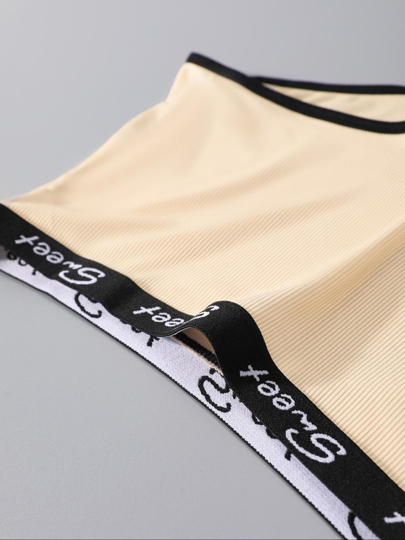 Women's Letter Tape Boyshorts, Soft Comfy Breathable Panty, Fashion Comfy Underwear for Daily Wear, Underwear for All Seasons